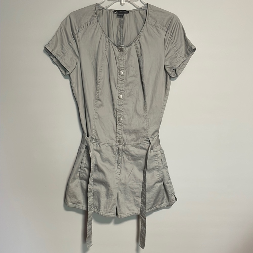 Armani Exchange Gray Shorts Romper Size 8
